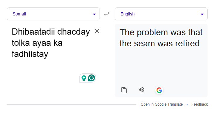 Google Translate messes up