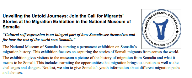 Somali Migration Exhibition: Share Your Journey