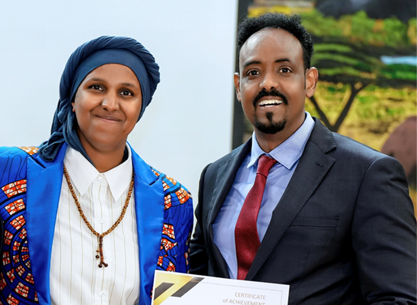 Somali community leaders Fowsiya Sheikh Ali and Dr. Ahmed Hirad in Winnipeg.