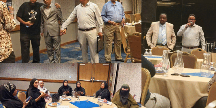 Grid of Somali community in Portland celebrating Cultural Connection & Empowerment Night with legendary Somali singer Abdulkadir Hussein Mayow Buunis.