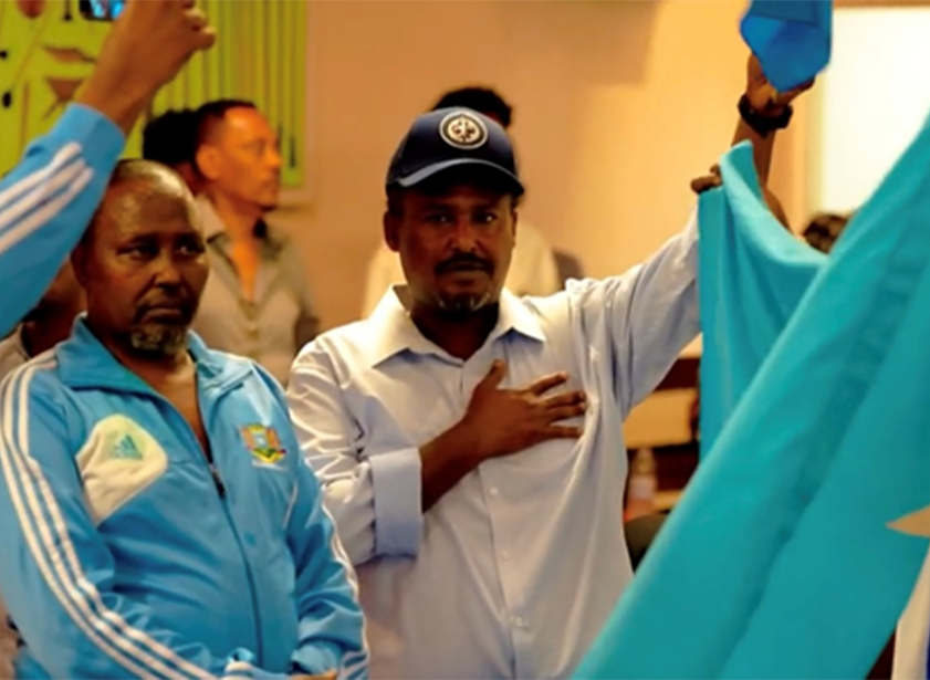 Somali families in Winnipeg taking part in July 1 Canada Day celebrations.