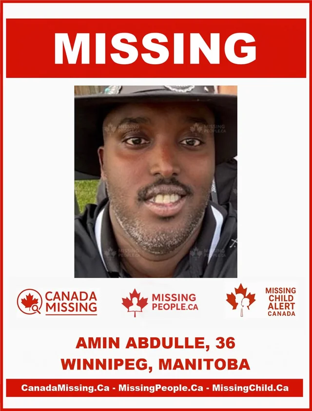 Photo of missing Winnipeg man Amin Abdulle, last seen October 12, 2025