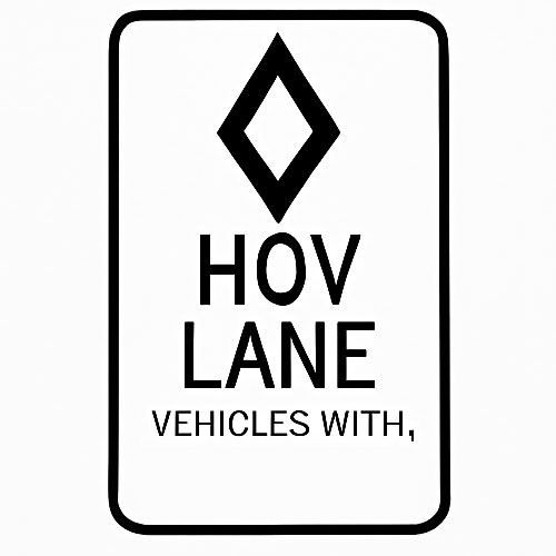 diamond symbol for an HOV