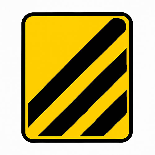 yellow hazard marker