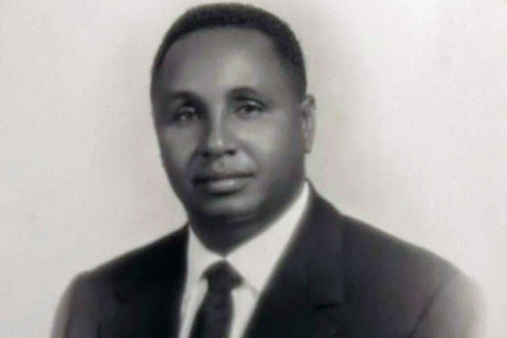 Black and white portrait of Ali Hagarey