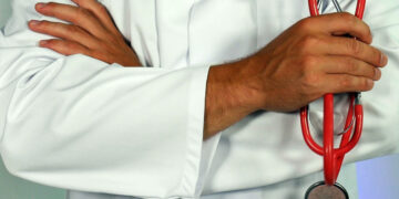 Doctor wearing a stethoscope